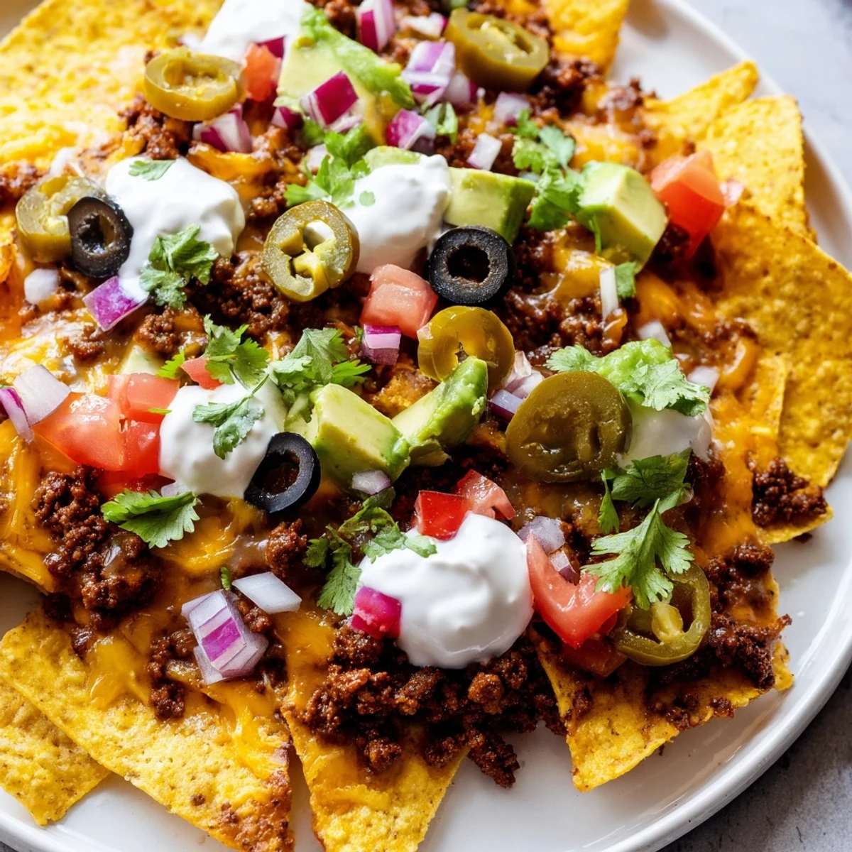 Nachos Supreme with Sour Cream