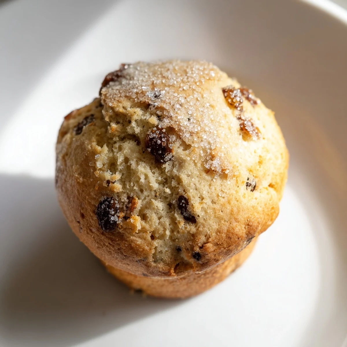 Golden raisin studded Irish Soda Bread Muffins with a tender crumb, ideal for a cozy brunch or afternoon snack.
