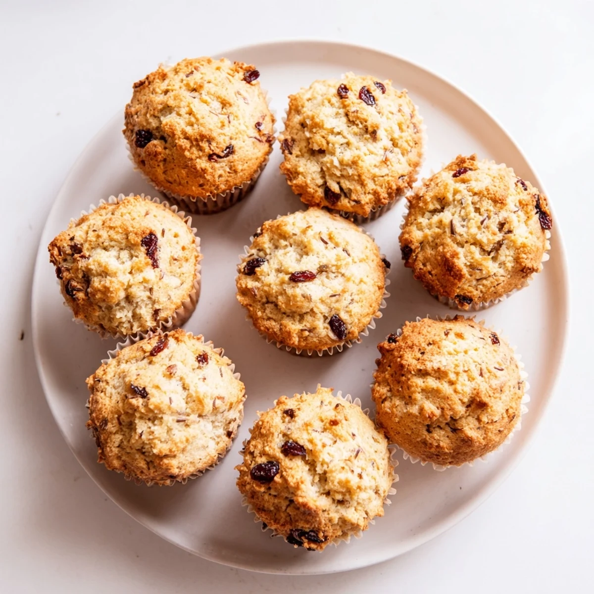 Freshly baked Irish Soda Bread Muffins resting on a wire cooling rack with a soft crumb.