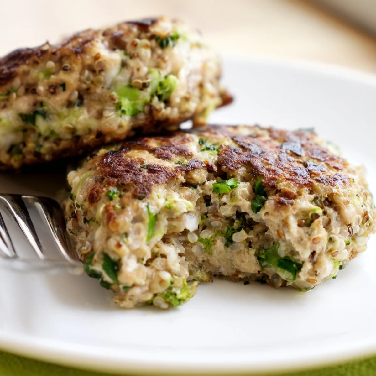 Protein-packed turkey burgers with tender broccoli and quinoa on a gluten-free bun with crisp lettuce
