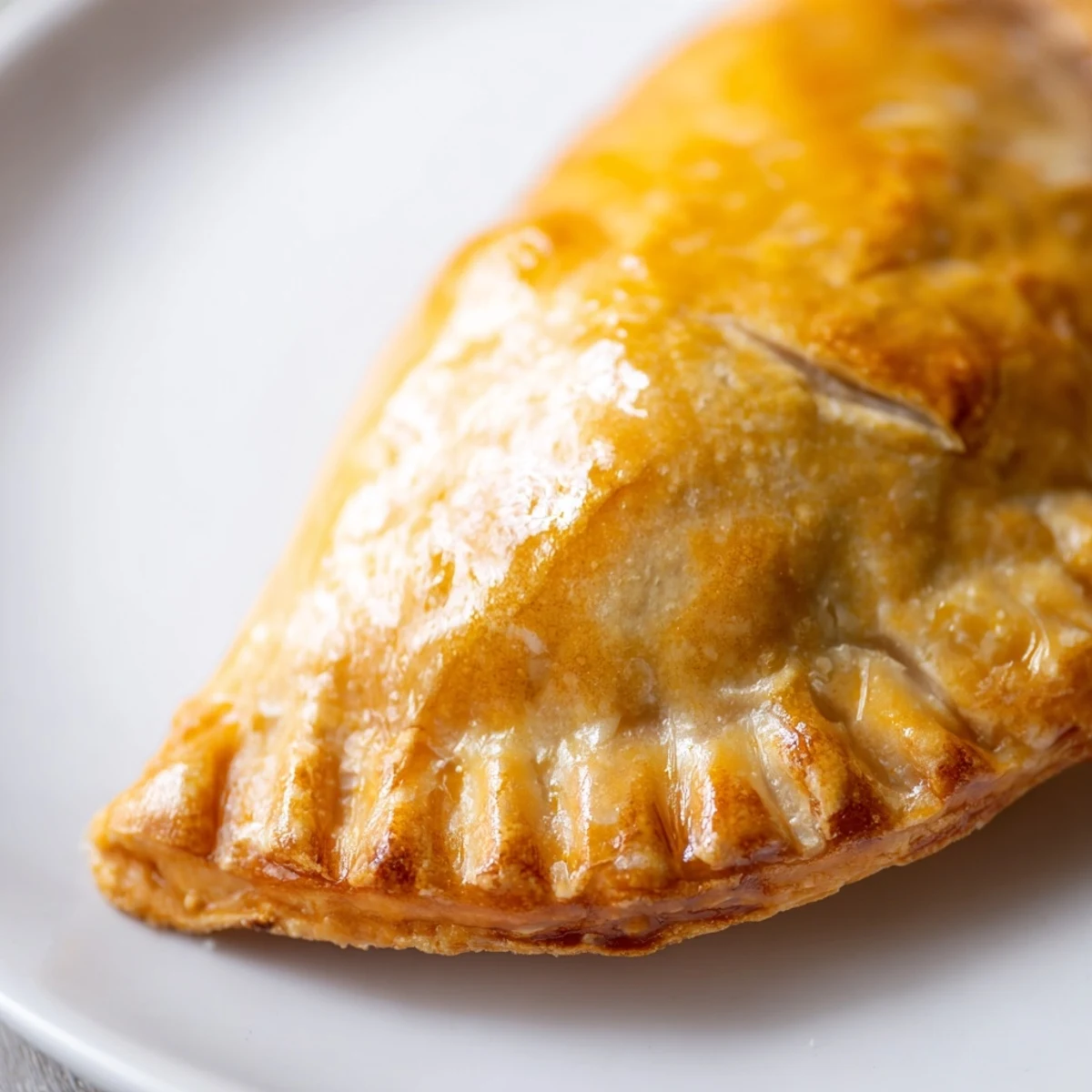 Crisp golden Filipino empanada stuffed pastry garnish with spicy vinegar dipping sauce