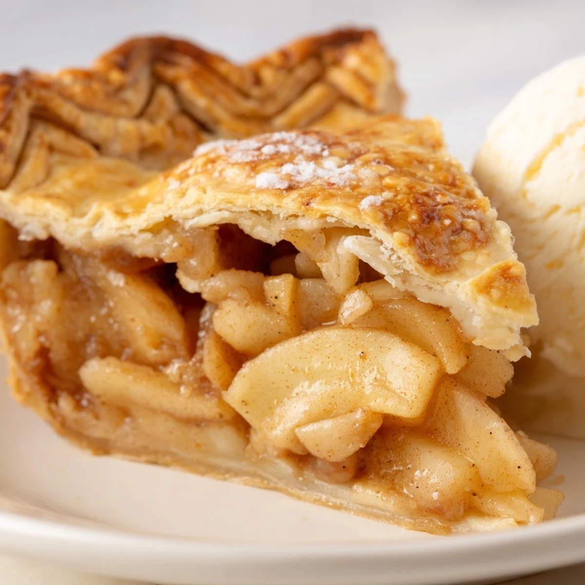 Golden homemade apple pie with flaky crust cooling on a rustic wire rack