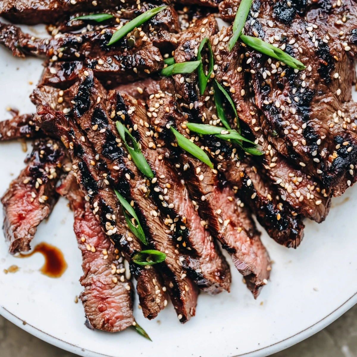 Sizzling beef yakiniku with caramelized edges served over fluffy steamed white rice