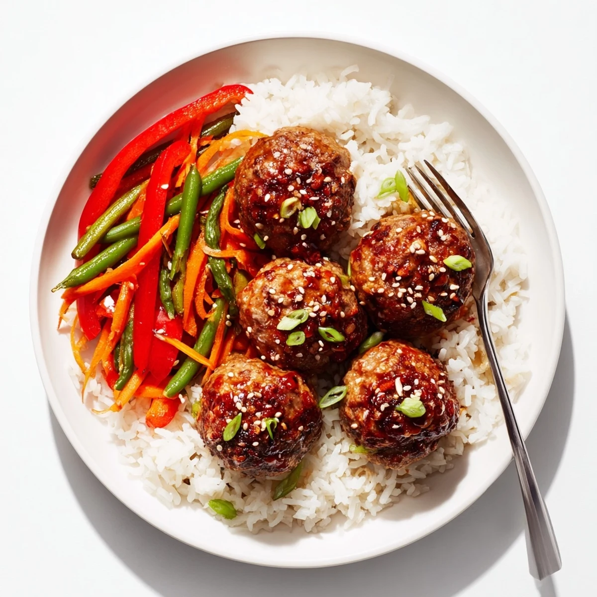 Steaming Hello Fresh Firecracker Meatballs, spicy-sweet glaze, perfect for weeknight dinner
