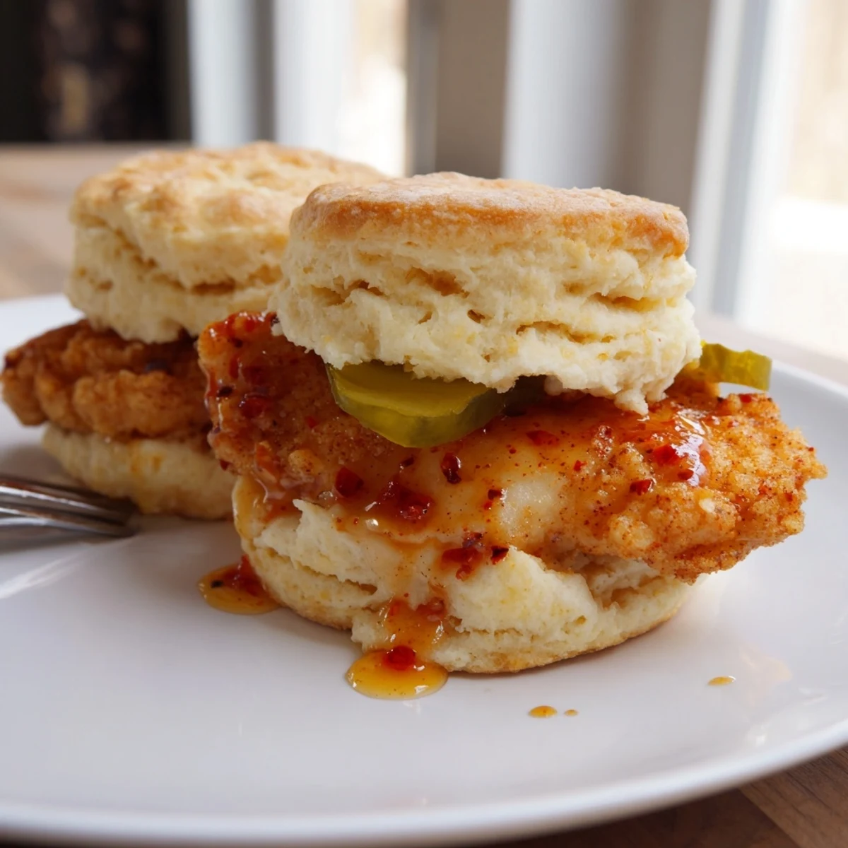 Hot Honey Chicken Biscuits