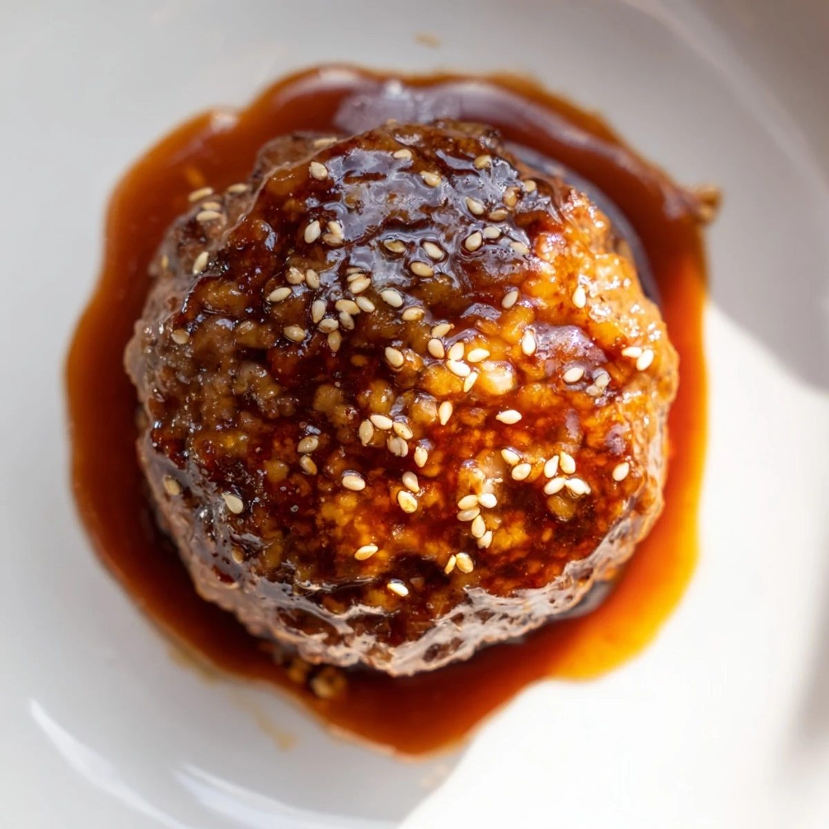 Spicy sweet ground beef rice bowl with crisp veggies and scallions in a glossy sauce