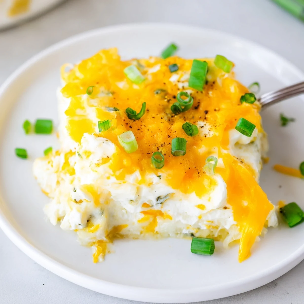 Warm Cheesy Cottage Cheese Eggcloud Bake served with crusty toast and roasted tomatoes