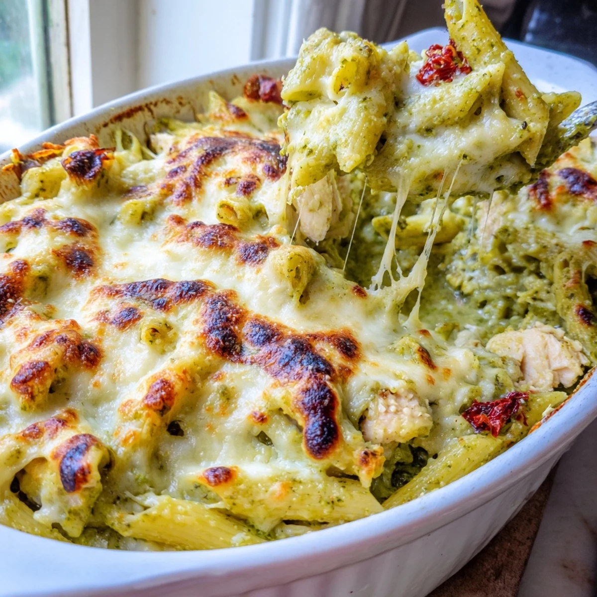 Pesto Chicken Pasta Bake
